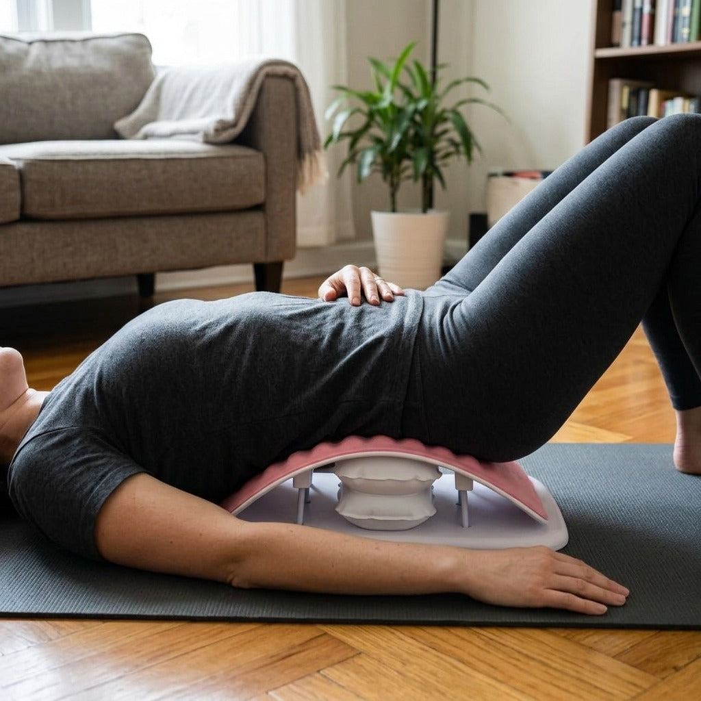 Inflatable Cervical and Lumbar Stretcher - in use