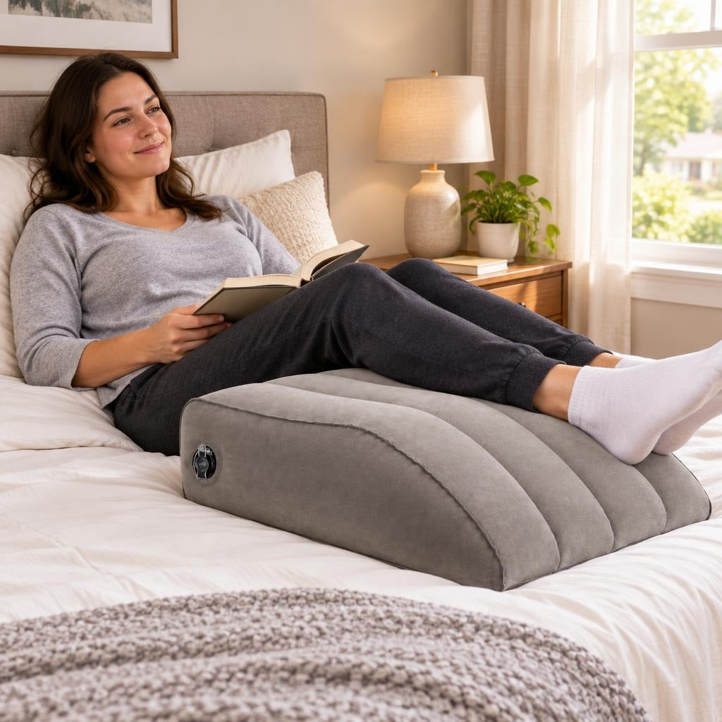 Inflatable Leg Support Wedge Pillow - at home