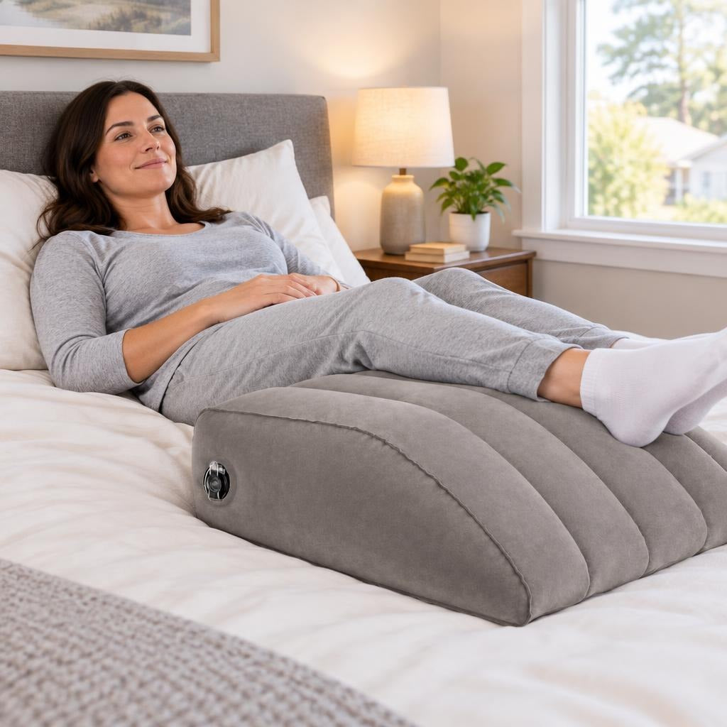 Inflatable Leg Support Wedge Pillow - in everyday life