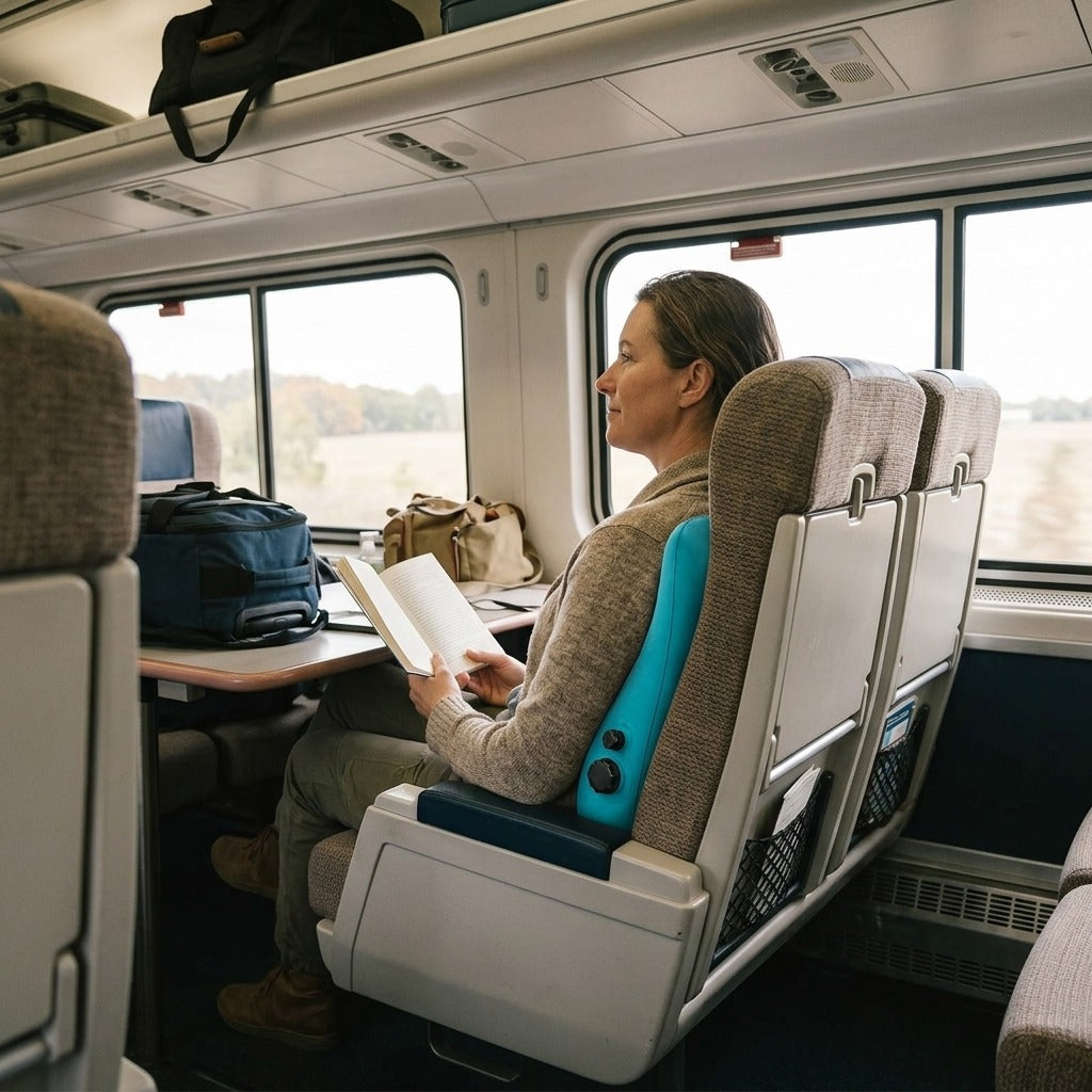 Inflatable Lumbar Support Pillow for Travel - in everyday life