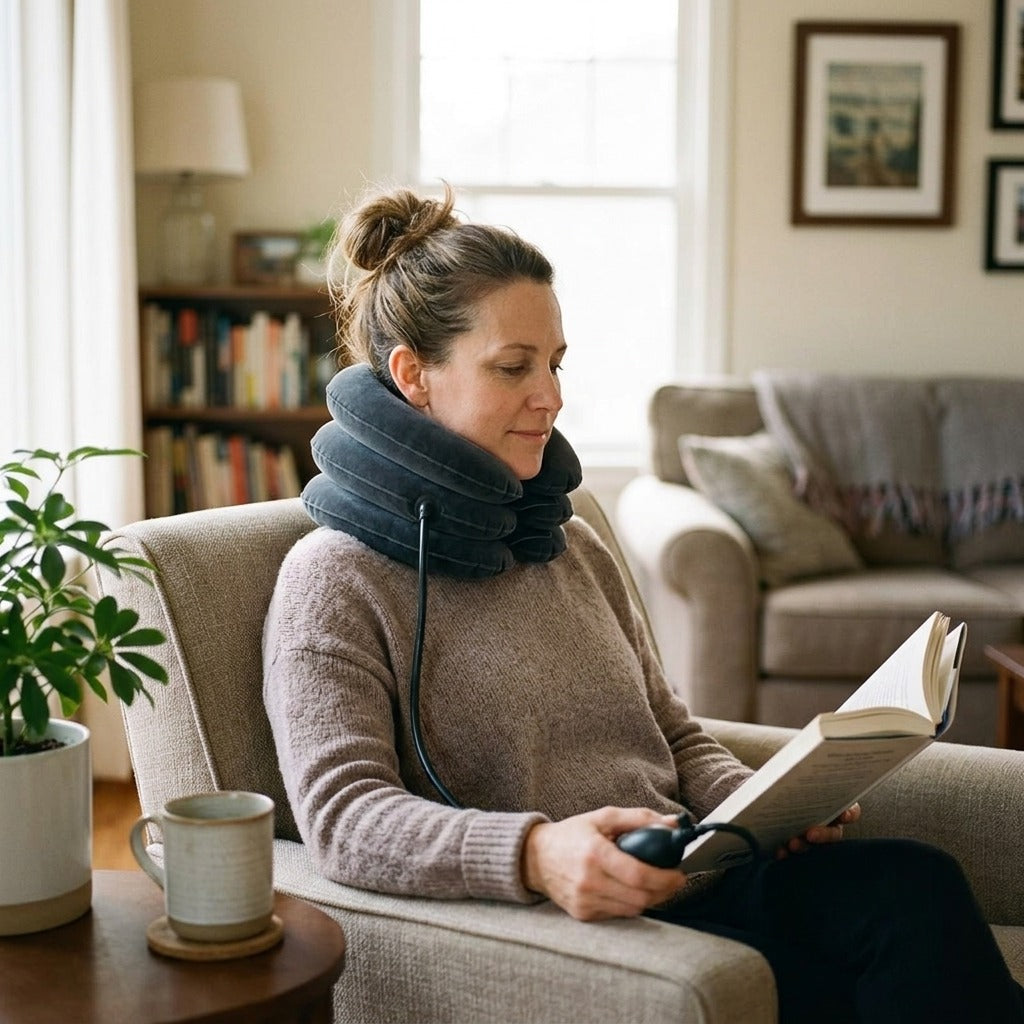 Inflatable Neck Stretcher for Support - at home