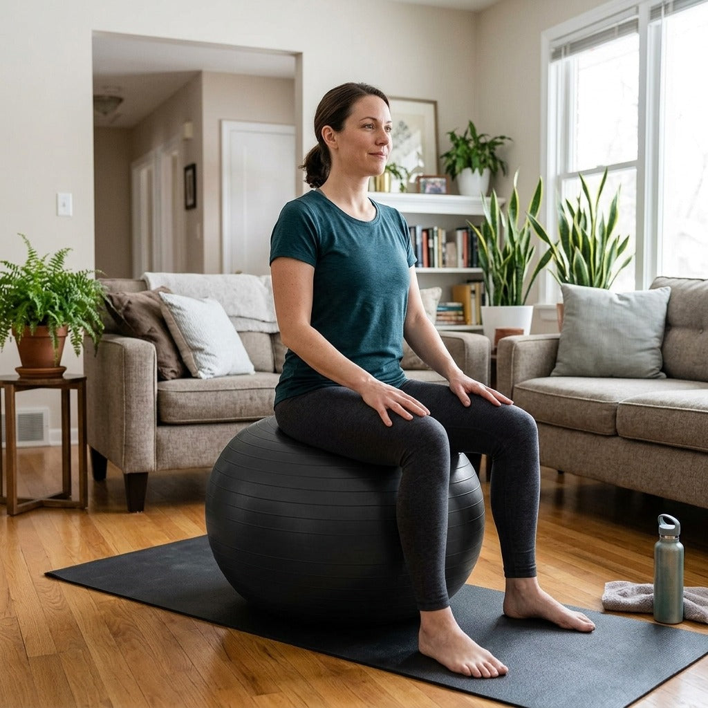 Inflatable Yoga and Exercise Ball - in everyday life