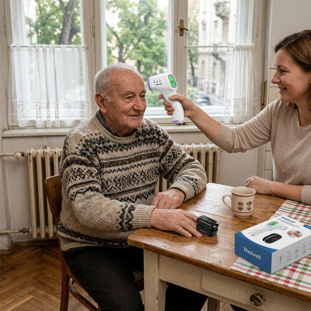 Homlokhőmérő és ujjra csíptethető oximéter - a mindennapokban