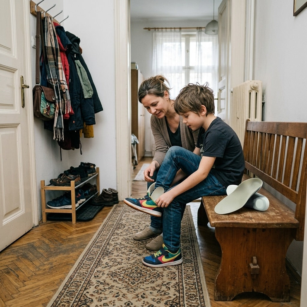 Gyerek talpbetét boltozattámasszal - a mindennapokban