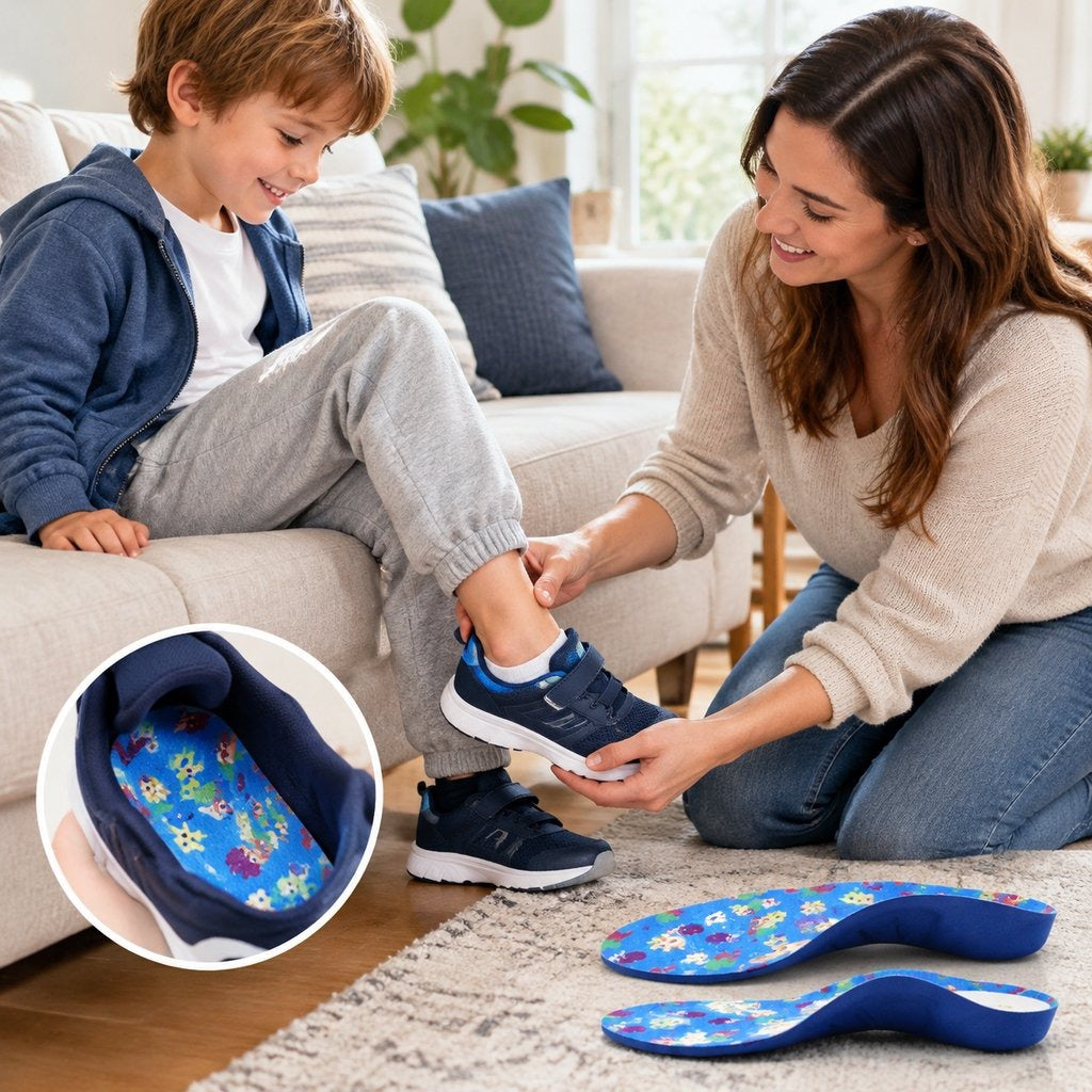 Kids Arch Support Insoles with Animal Prints - in everyday life