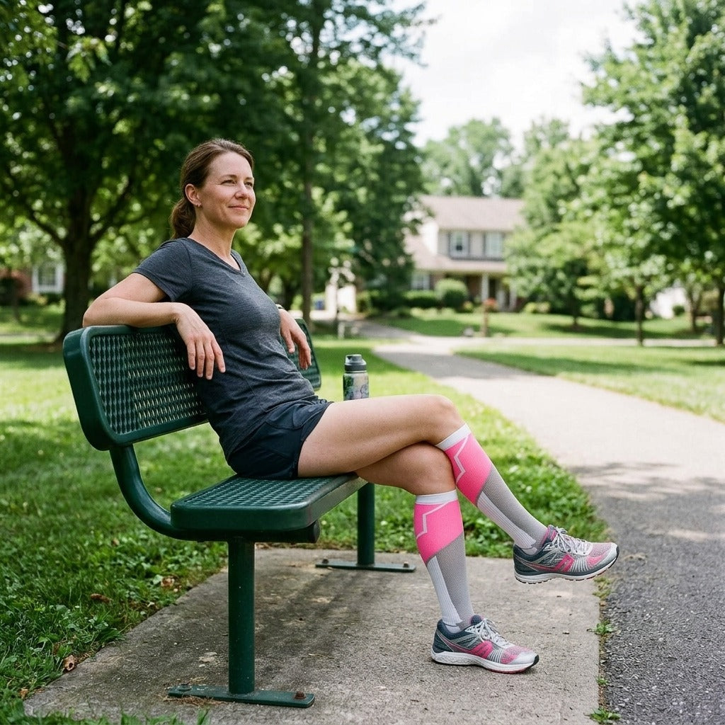 Knee-High Compression Stockings 20-30 mmHg - in everyday life