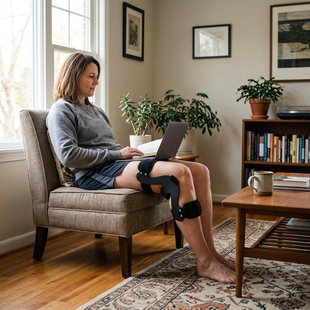 Knee Support Brace with Posterior Arch Assist, Daily Wear - at home