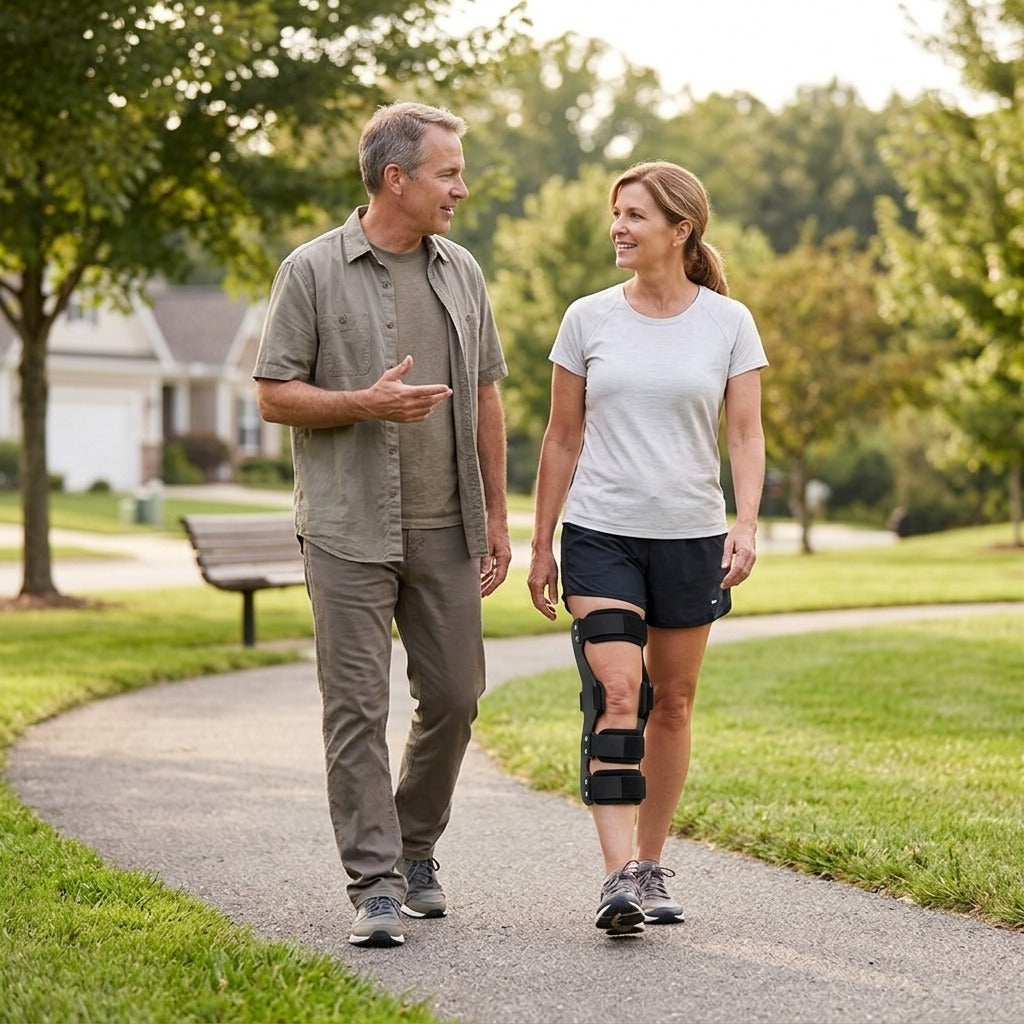 Knee Support Brace with Posterior Arch Assist, Daily Wear - in everyday life