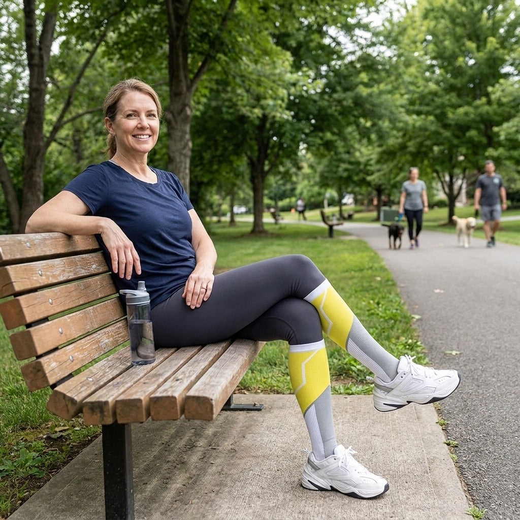 Knit Compression Sport Socks, One Pair - in everyday life