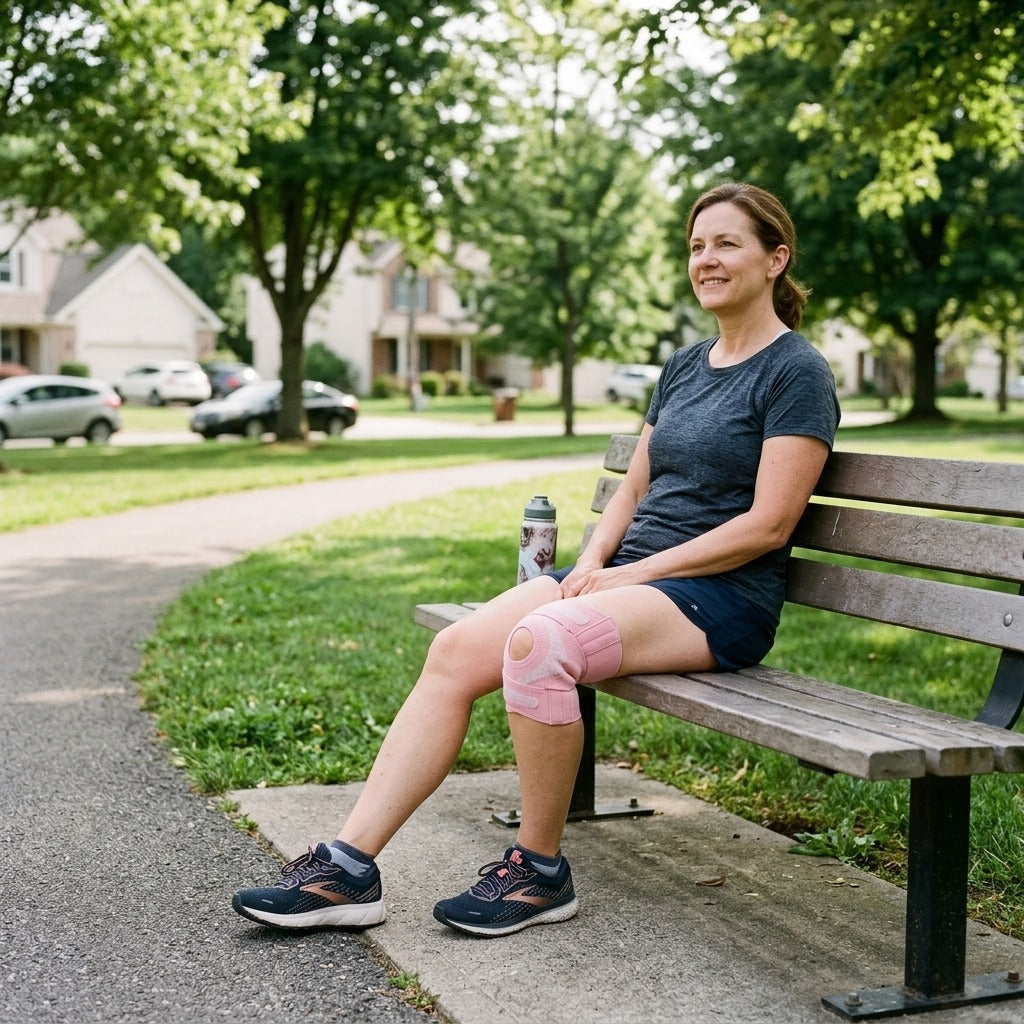Knit Knee Support Sleeve for Sports - in everyday life