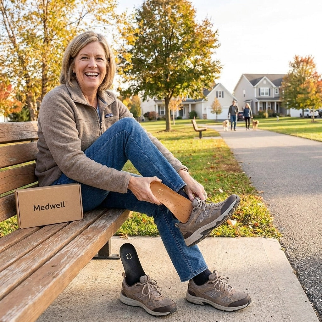 Leather Orthopedic Insoles for Men and Women - in everyday life