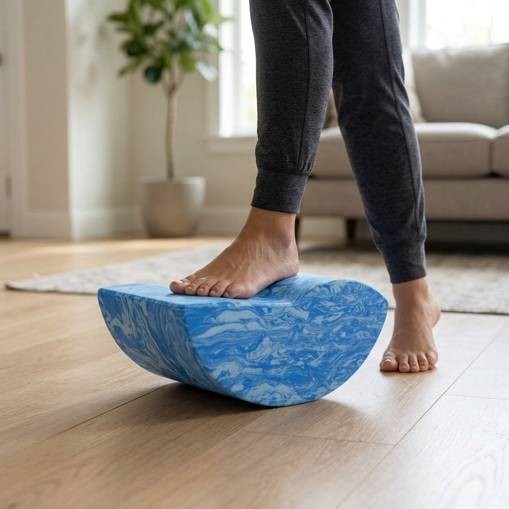 Lightweight Foam Wobble Balance Board - in use