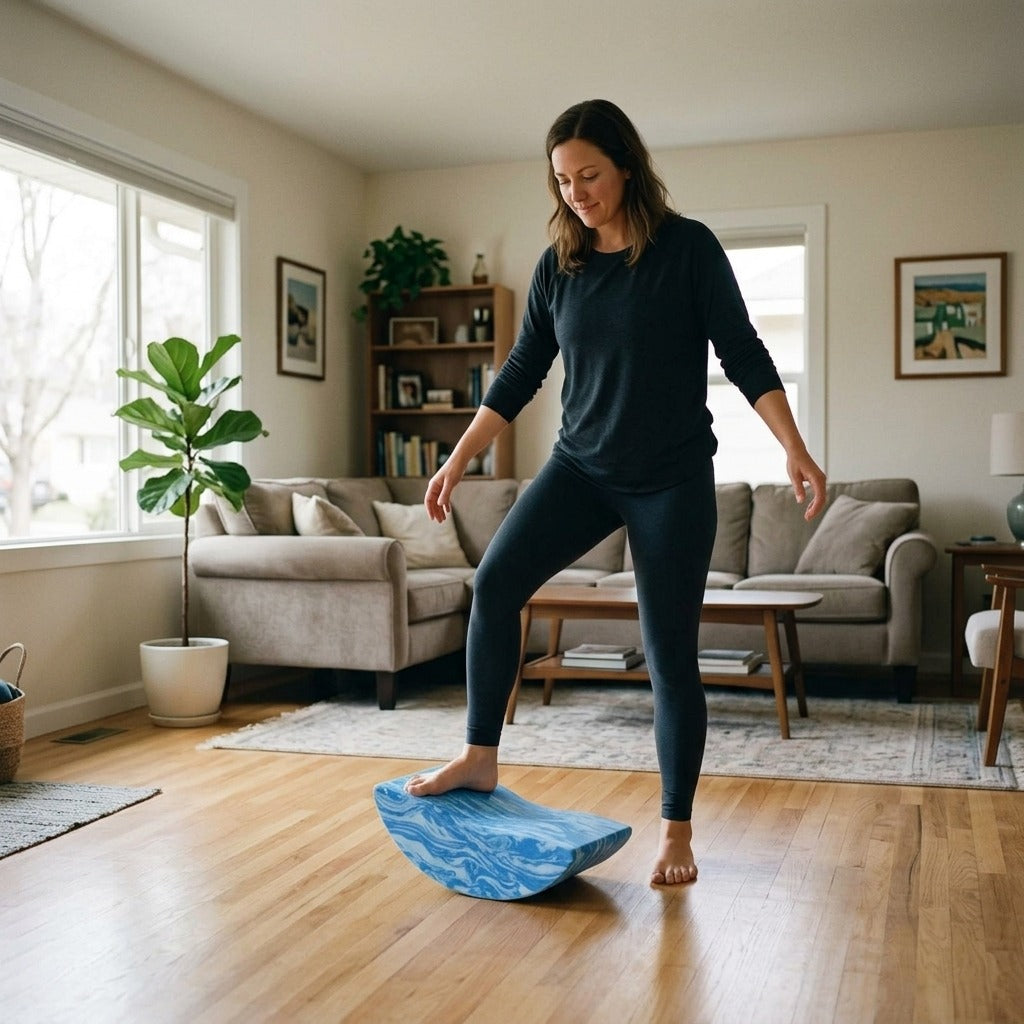 Lightweight Foam Wobble Balance Board - in everyday life