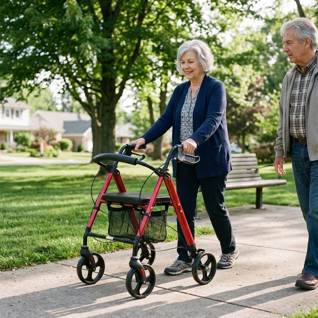 Lightweight Rollator Walker for Daily Mobility - in everyday life