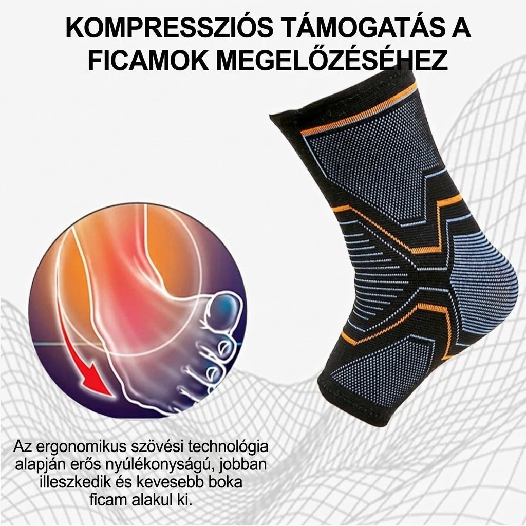 Kompressziós támogatás ficamok megelőzésére ergonomikus szövési technológiával
