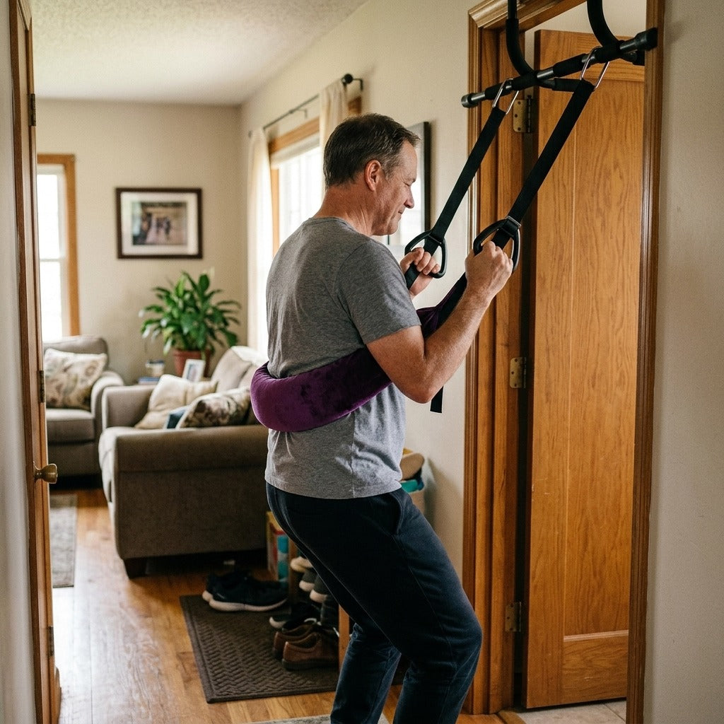 Lumbar Traction Belt for Home Hanging Training - in everyday life
