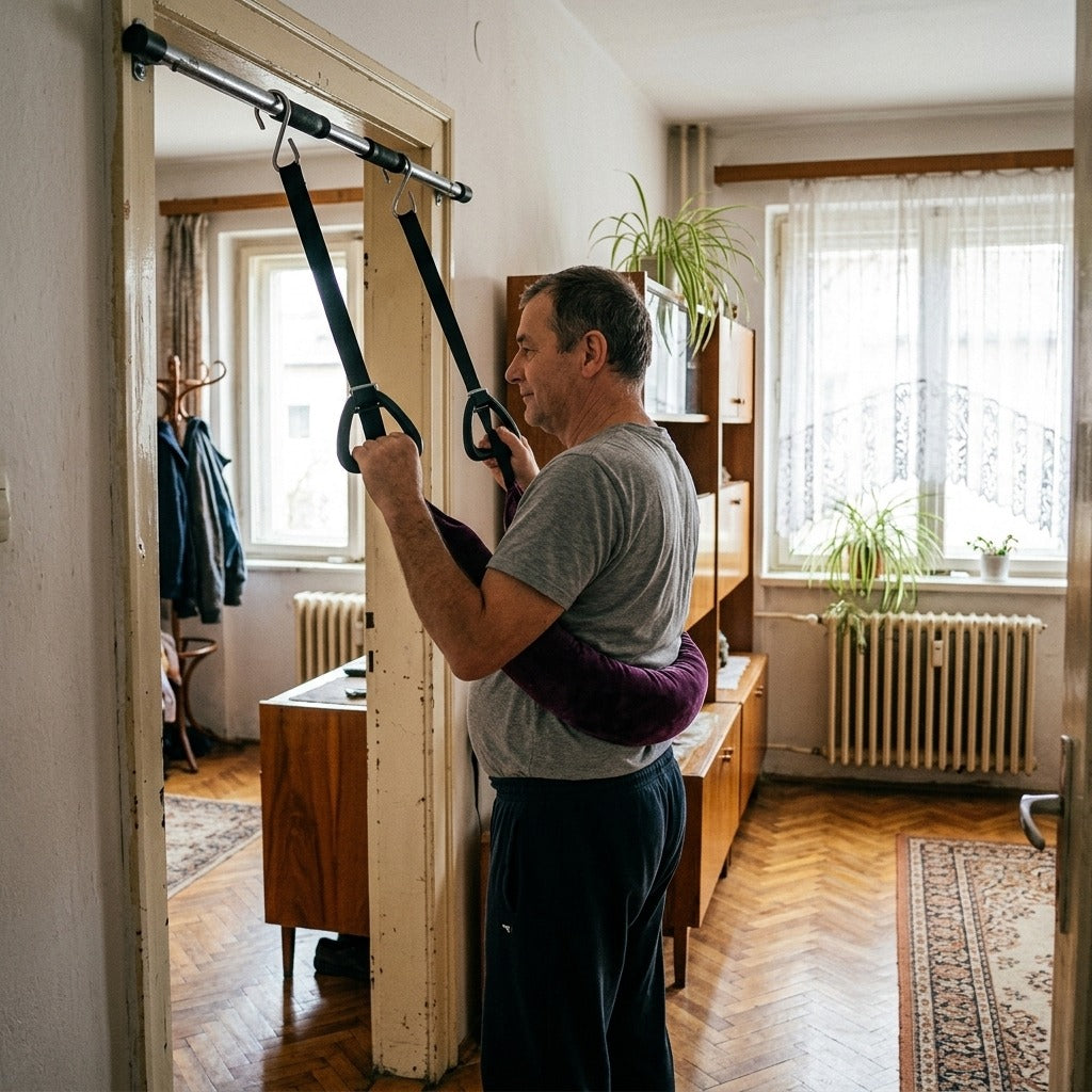 Otthoni függeszkedő ágyéki nyújtóöv - a mindennapokban