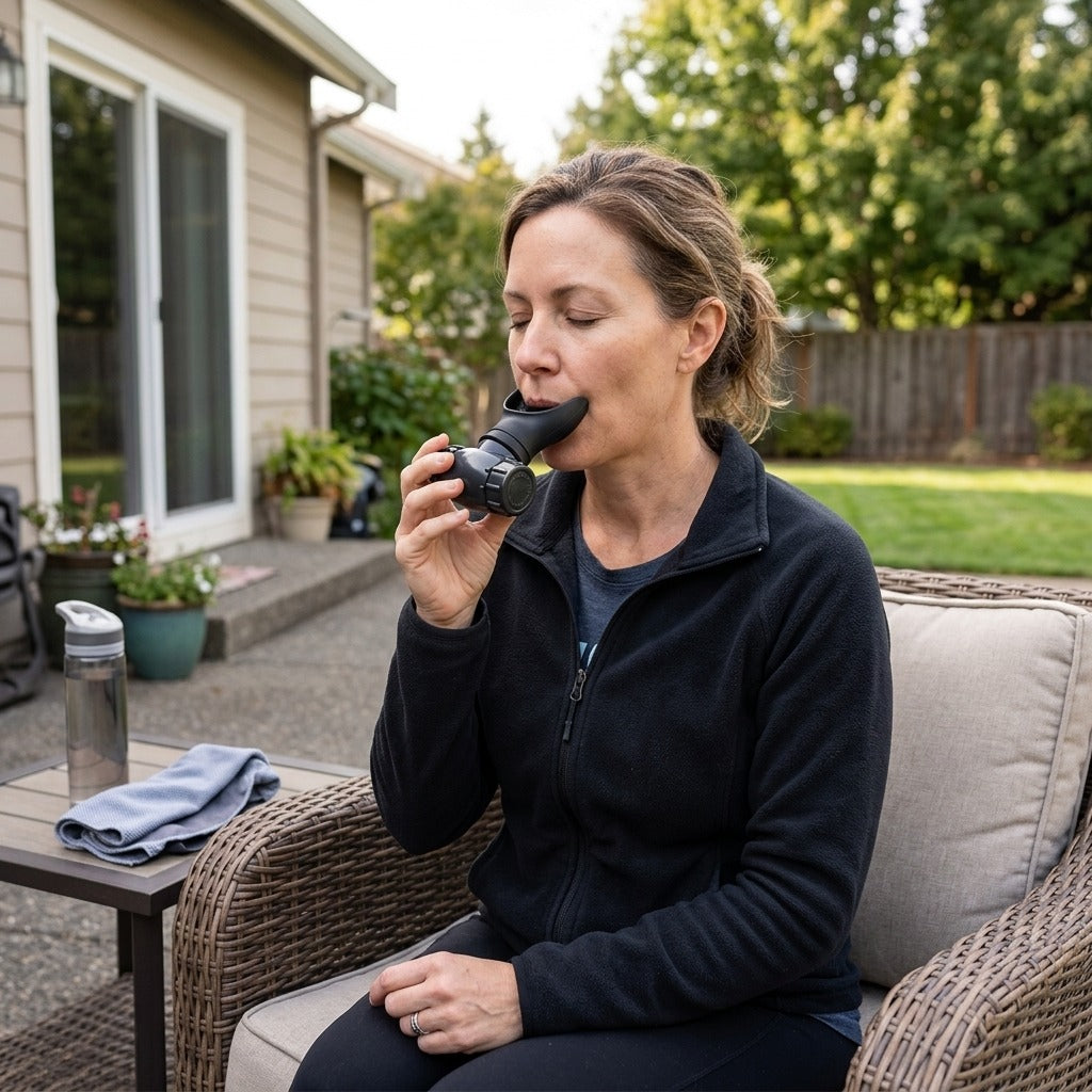 Lung Function Breathing Exercise Mouthpiece - in everyday life