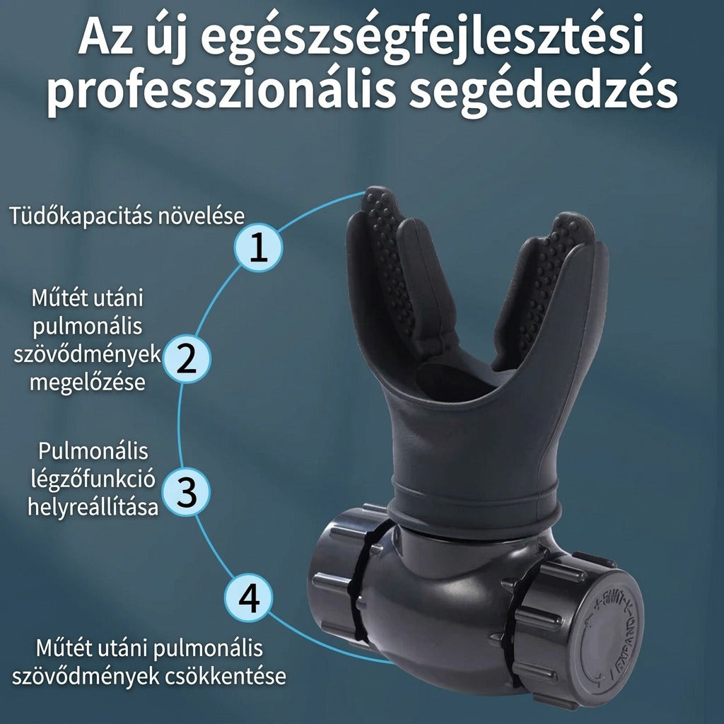 Pulmonális egészség fejlesztésére szolgáló edző