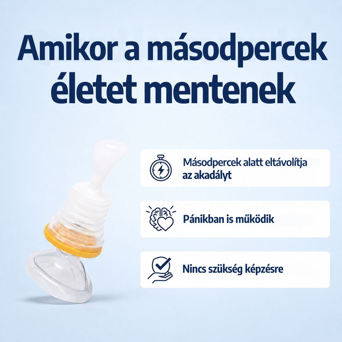 Medwell® fulladásgátló eszköz felnőtteknek és gyermekeknek