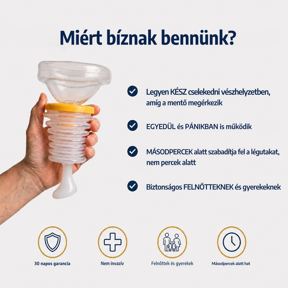 Medwell® fulladásgátló eszköz felnőtteknek és gyermekeknek