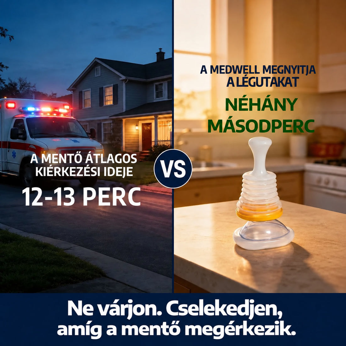 Medwell® fulladásgátló eszköz felnőtteknek és gyermekeknek