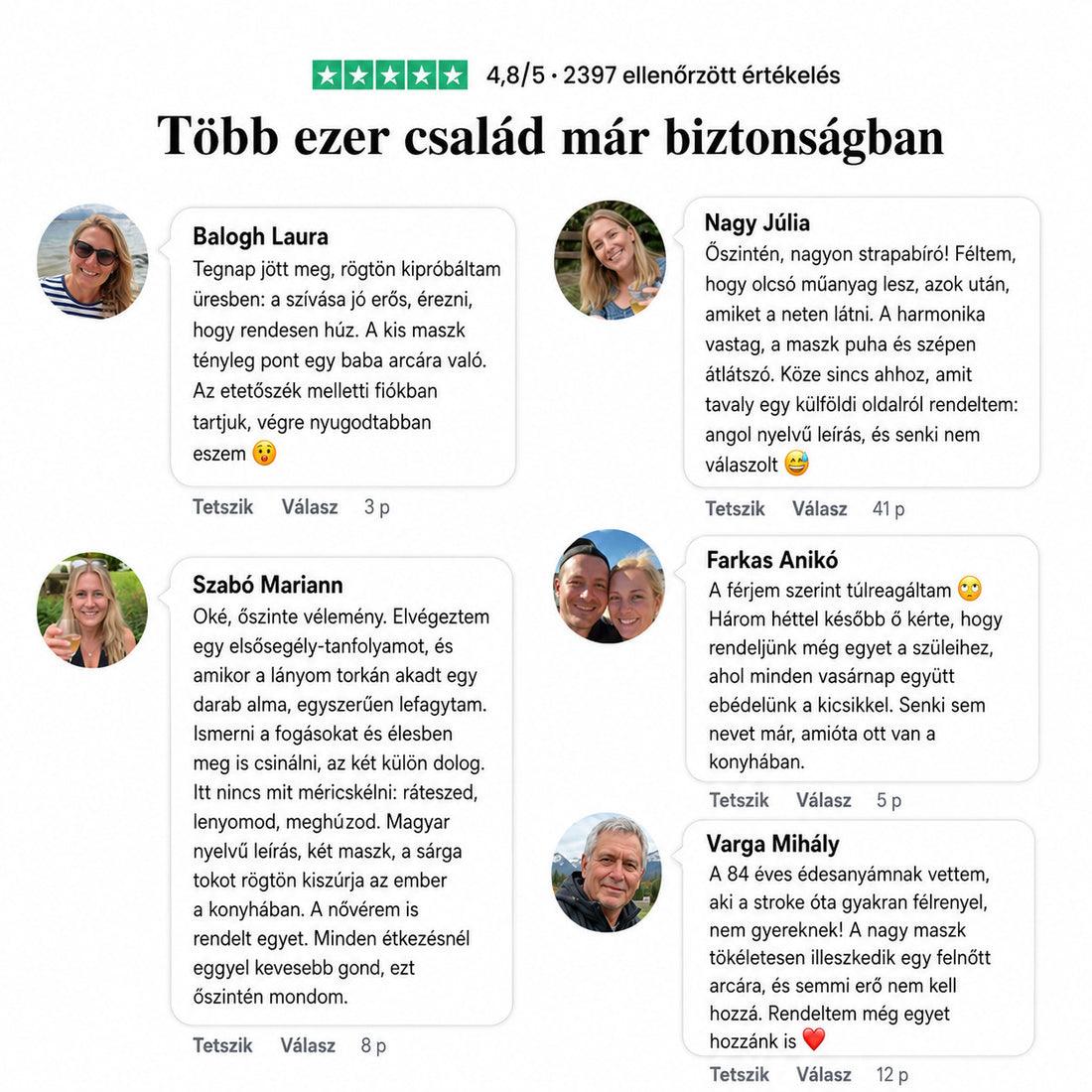 Medwell® fulladásgátló eszköz felnőtteknek és gyermekeknek