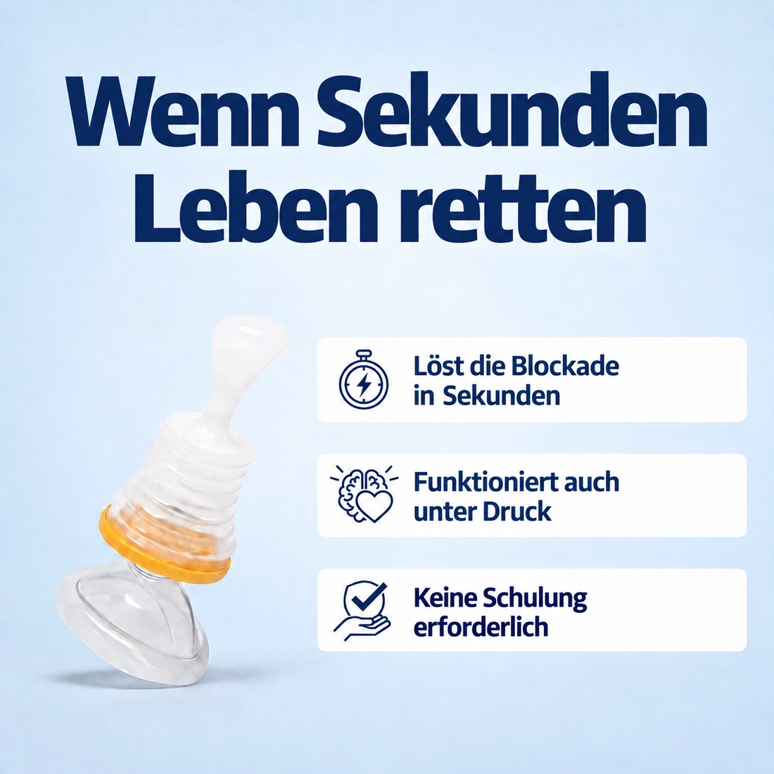 Medwell Anti-Erstickungsgerät, Anwendung