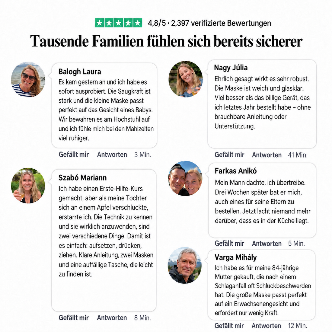 Medwell Anti-Erstickungsgerät, Kundenbewertungen