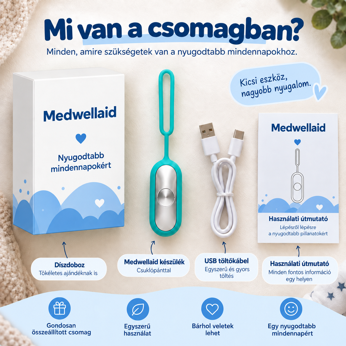 Medwellaid™ Elalvást Segítő Mikroimpulzusos Nyugtató