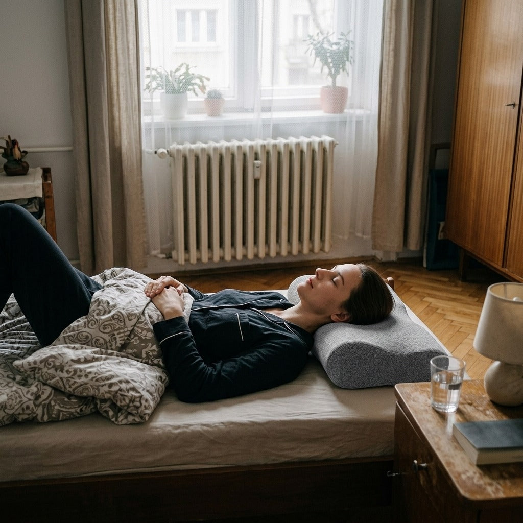 Memóriahabos kontúrpárna oldalt alvóknak - a mindennapokban
