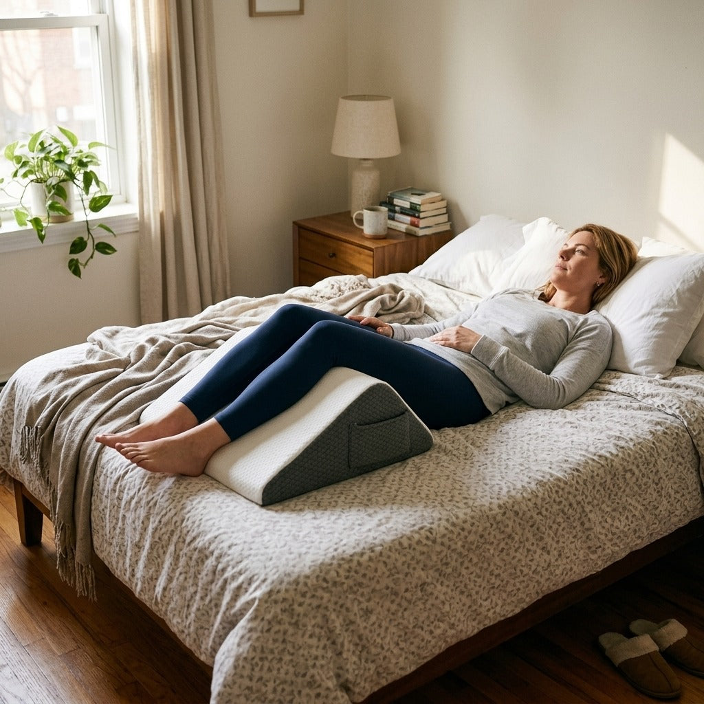 Memory Foam Knee Wedge Pillow - at home