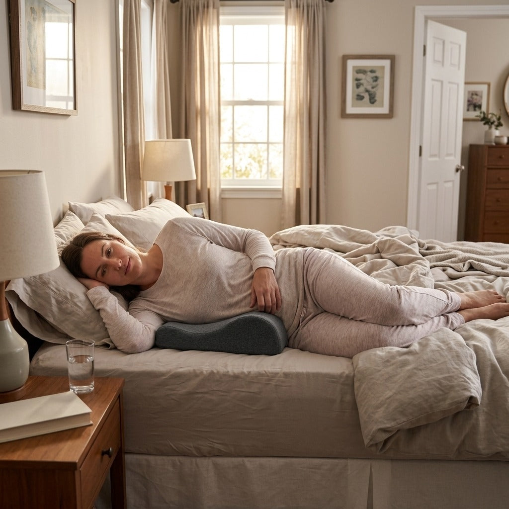 Memory Foam Lumbar Pillow for Lower Back Support - at home