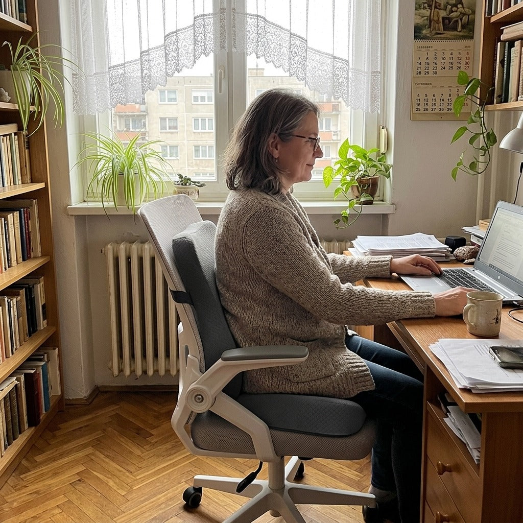 Memóriahabos ülőpárna és háttámasz szett - a mindennapokban