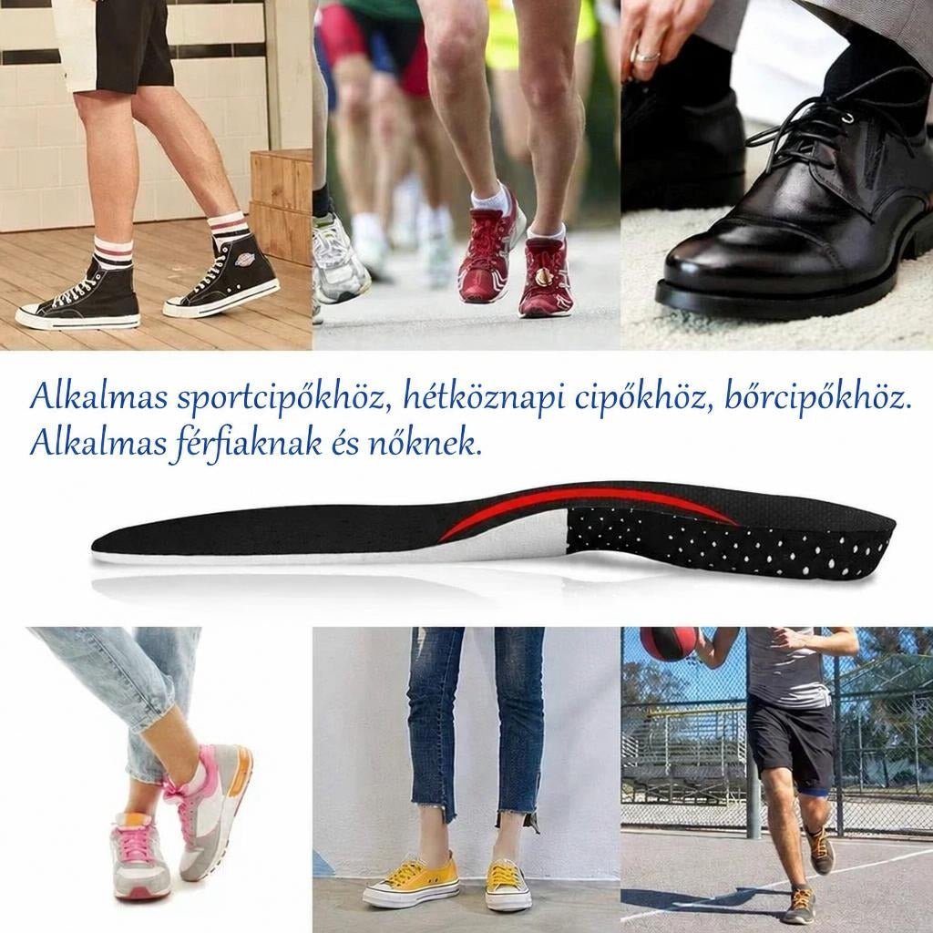 Különböző típusú cipőkhöz és mindkét nem számára alkalmas talpbetét.