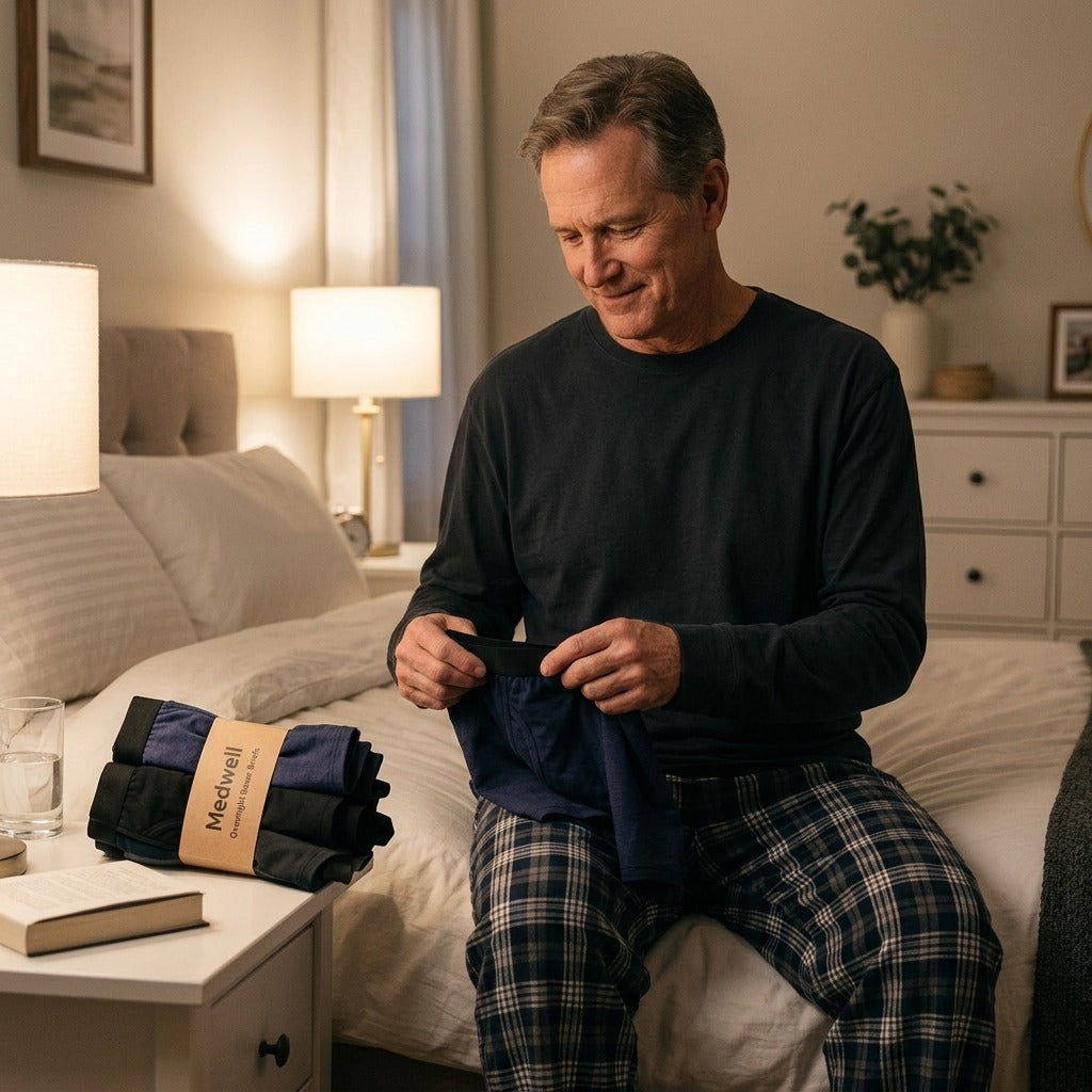 Men's Overnight Incontinence Boxer Briefs, 5-Pack - in everyday life