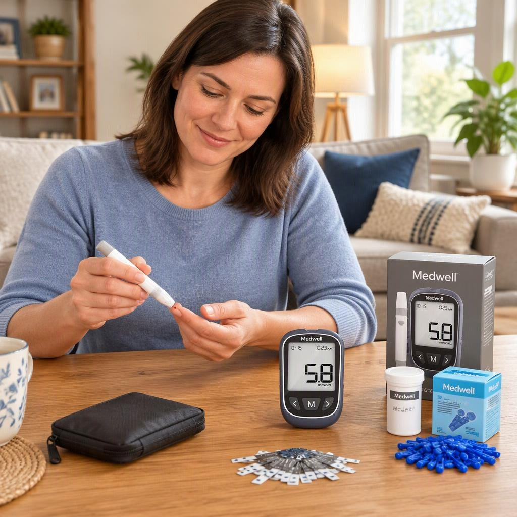 Medwell Gochek2 Blood Glucose Meter Kit - at home