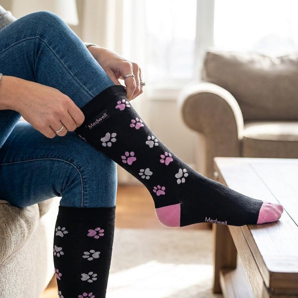 Middle-Tube Compression Socks - in use