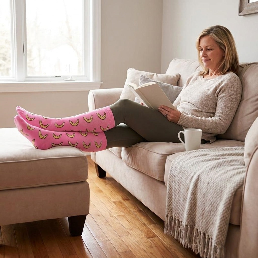 Middle-Tube Compression Socks - in everyday life