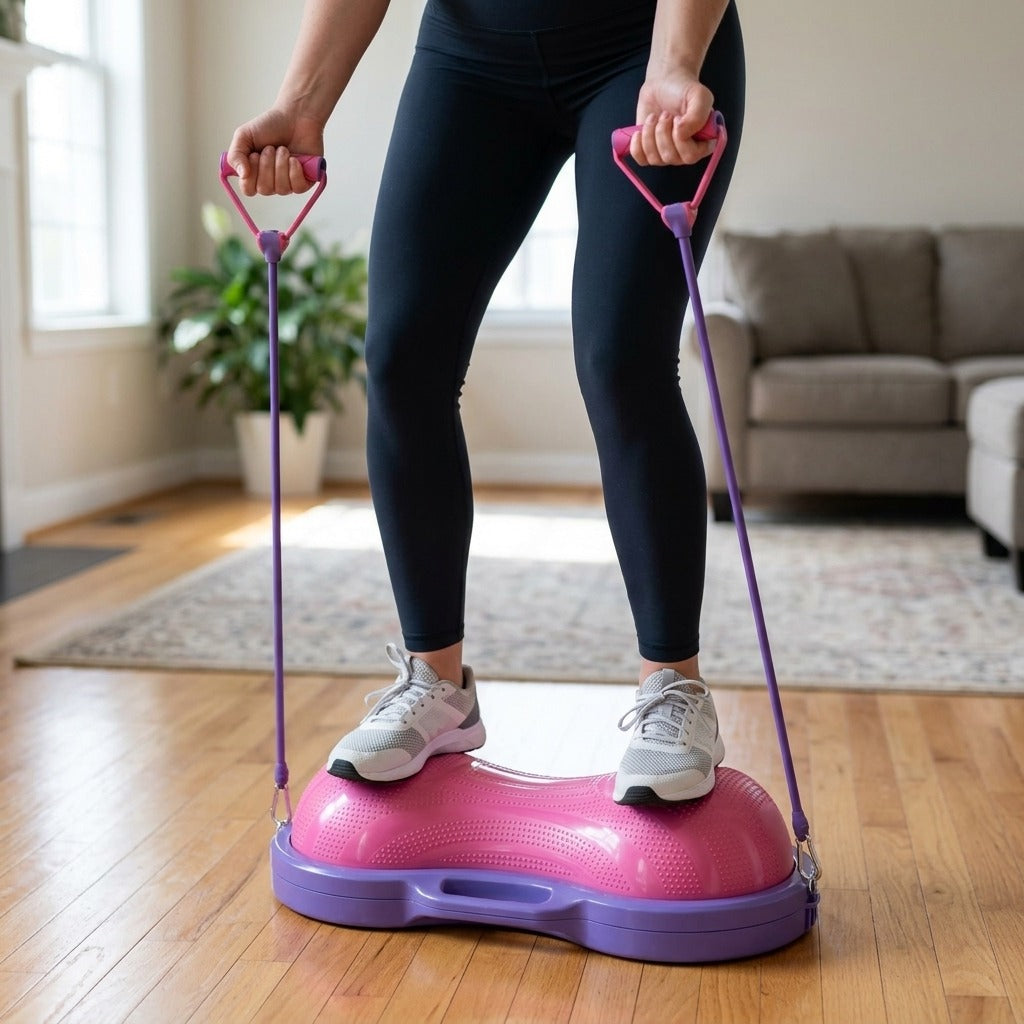 Multifunctional Balance Board and Aerobic Step - in use