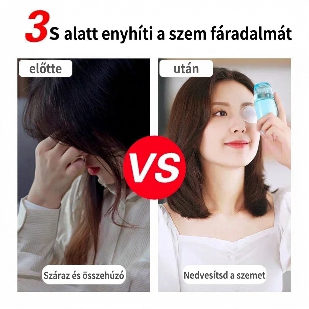 Szem fáradalmast enyhítő cseppeső előtte-után összehasonlítás