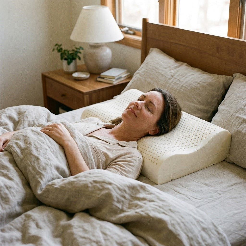 Natural Latex Cervical Pillow - in everyday life