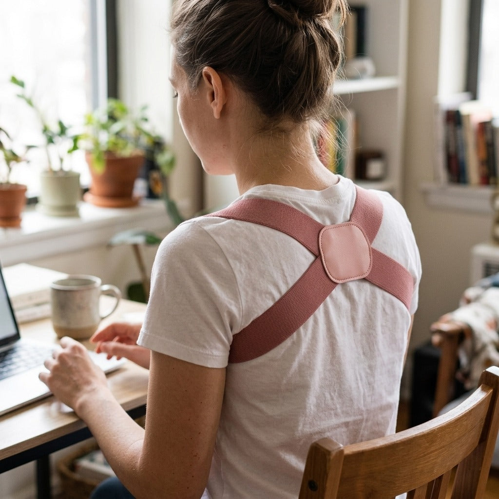 Open-Shoulder Posture Correction Strap - in use