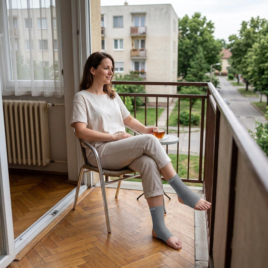 Pamut bokaszorító nyitott orral, sportoláshoz - a mindennapokban