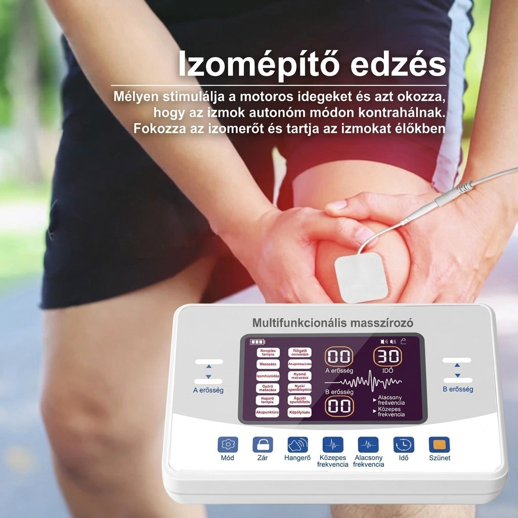Izomépítő masszírozógép kétoldali kimenettel
