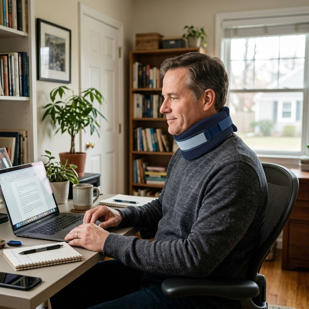 Orthopedic Neck Pillow and Cervical Support Collar - in everyday life