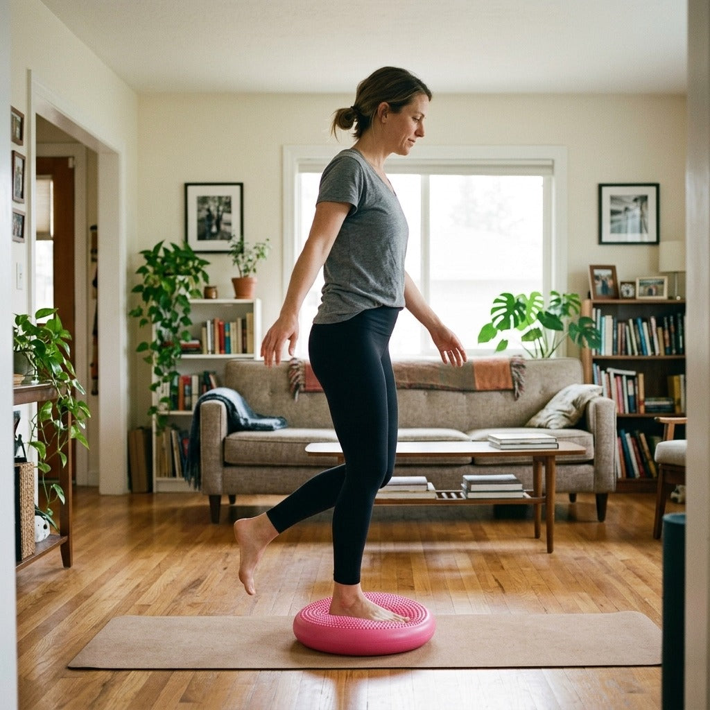 Oval Balance Cushion for Yoga and Stability Training - in everyday life