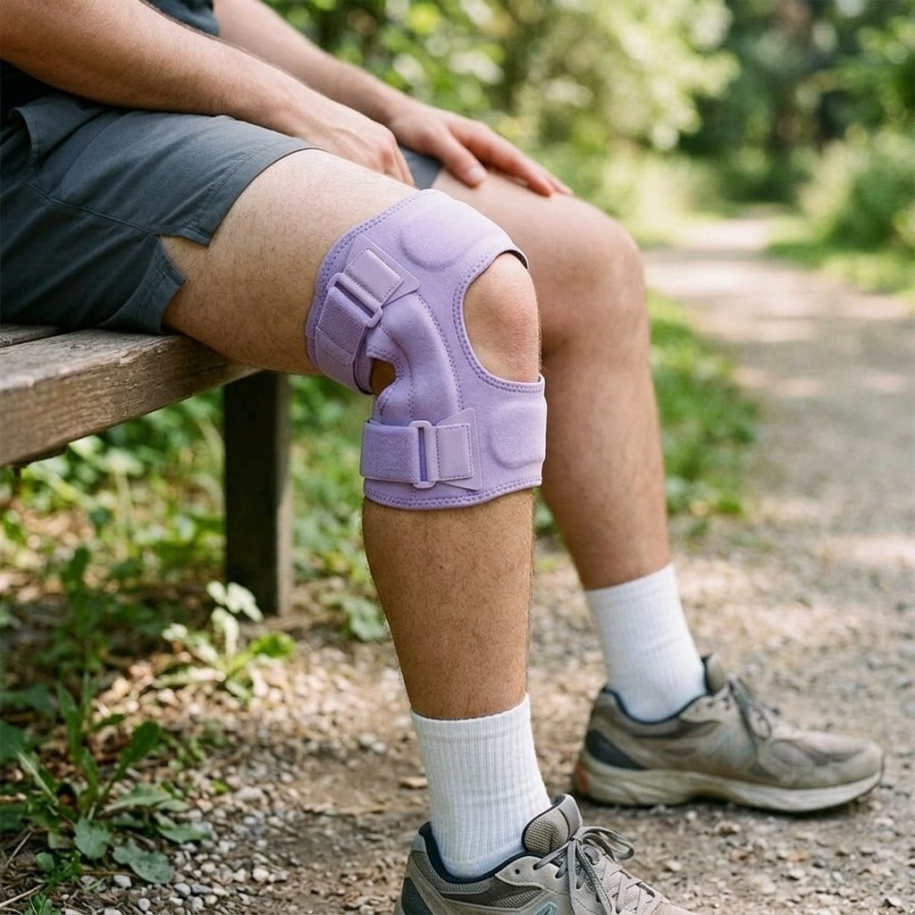 Patellar Tendon Knee Support Strap - in use