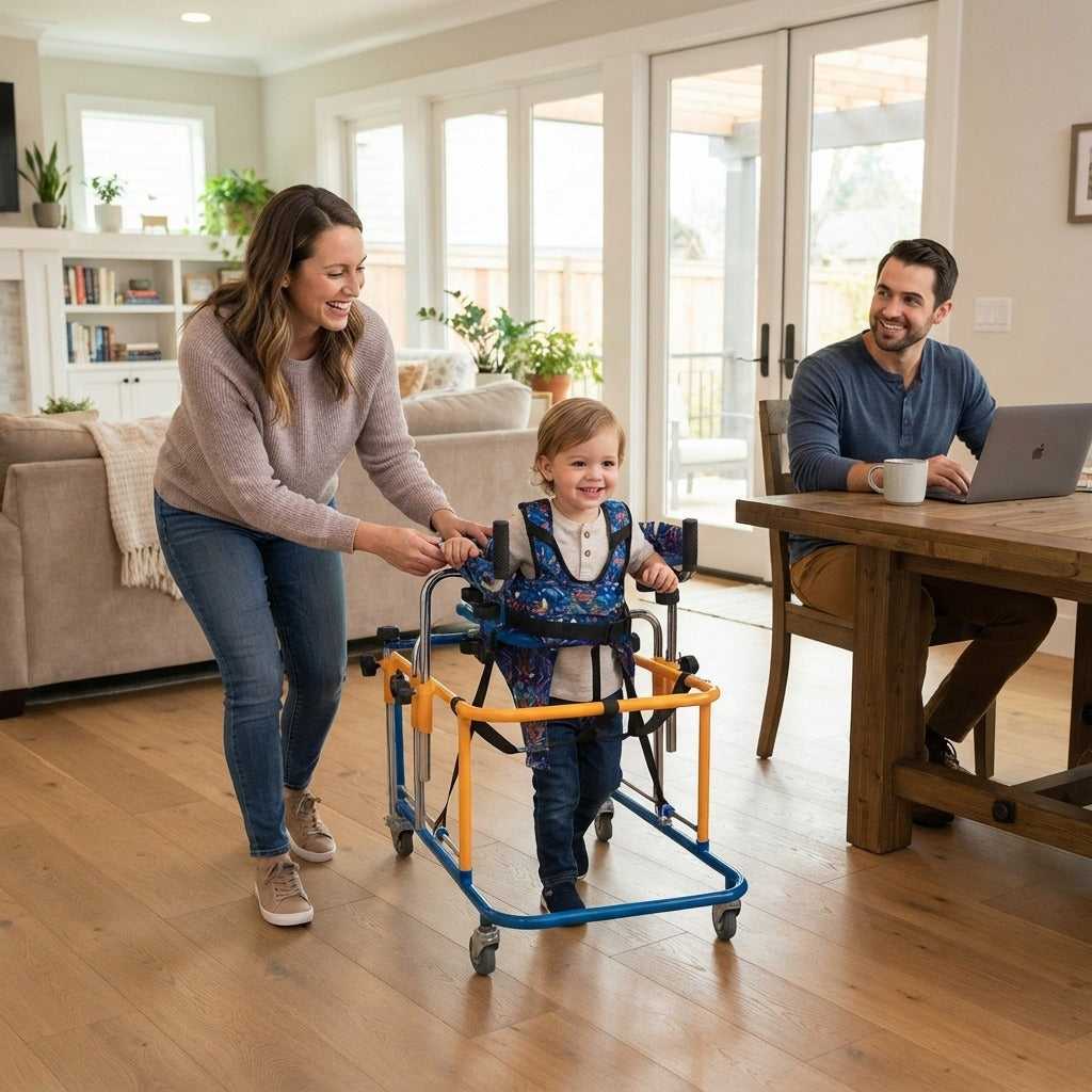 Pediatric Wheeled Walker for Children - in everyday life