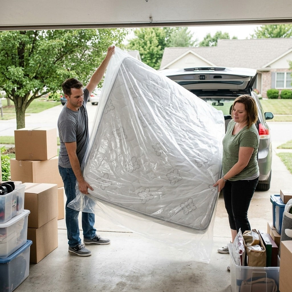 Plastic Mattress Bag for Moving and Storage - in everyday life